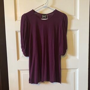 H by Bordeaux Rich Plum Blouse
